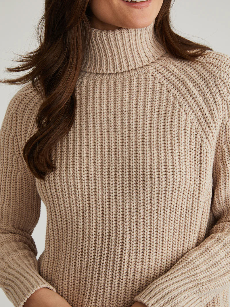 Stella Turtleneck Sweater Wheat