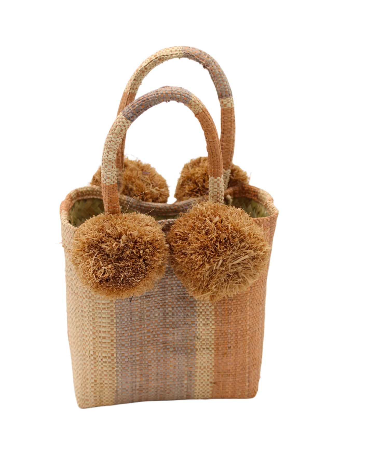 Schooner Straw Mini Bag with Pompom Accent