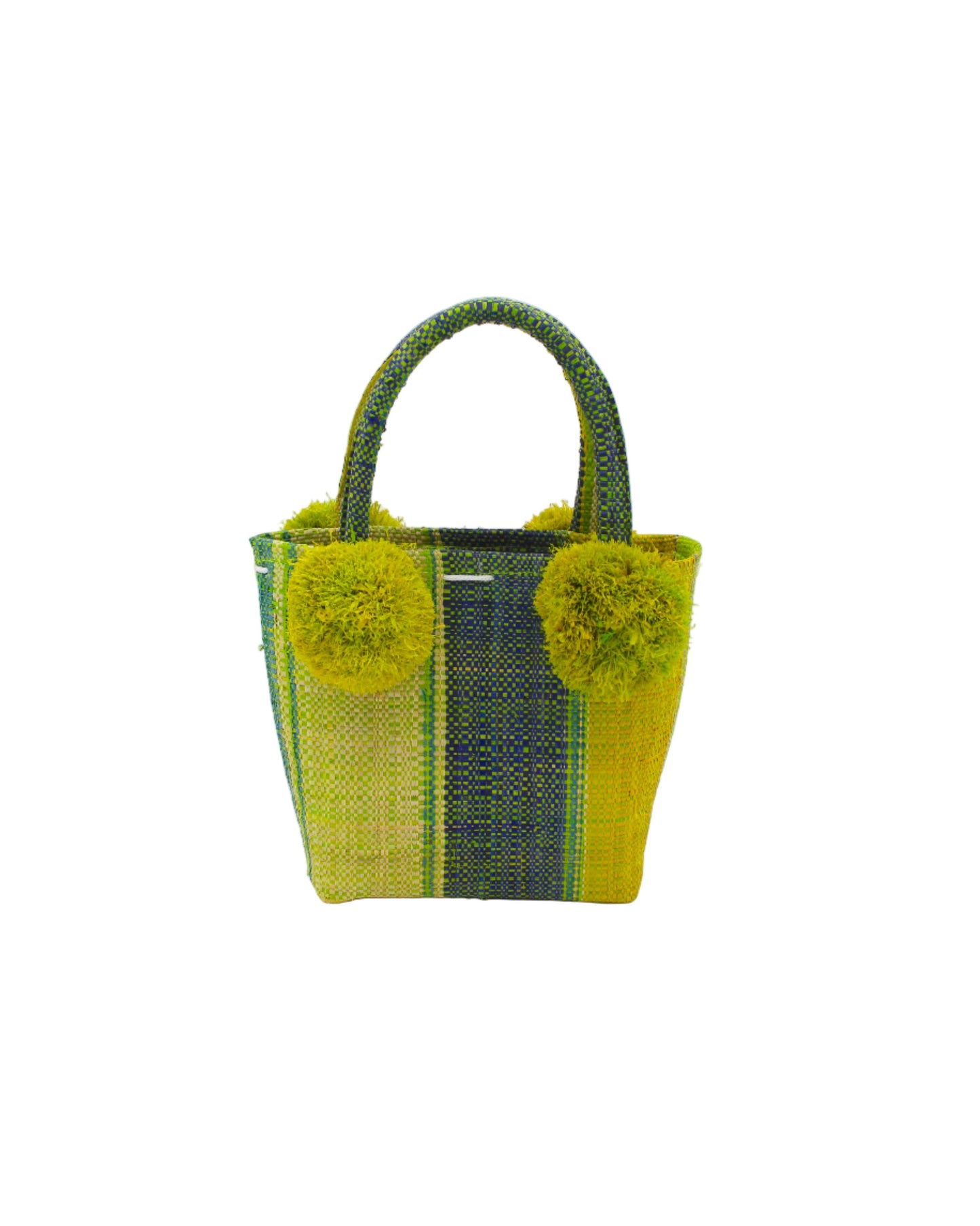Schooner Straw Mini Bag with Pompom Accent