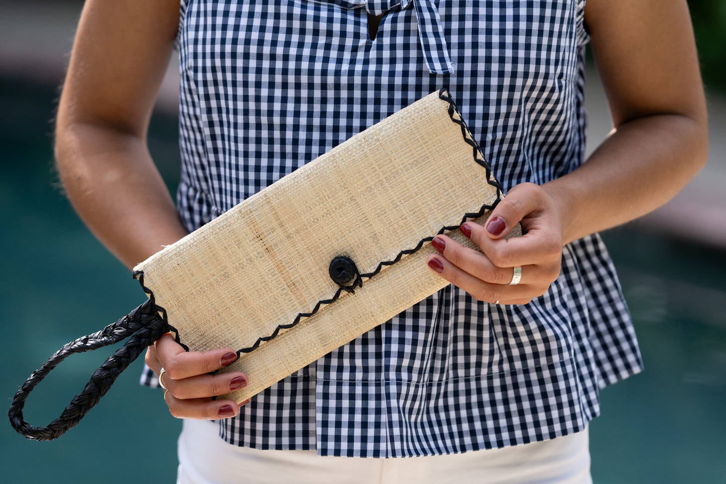 ChiChi Straw Envelope Clutch