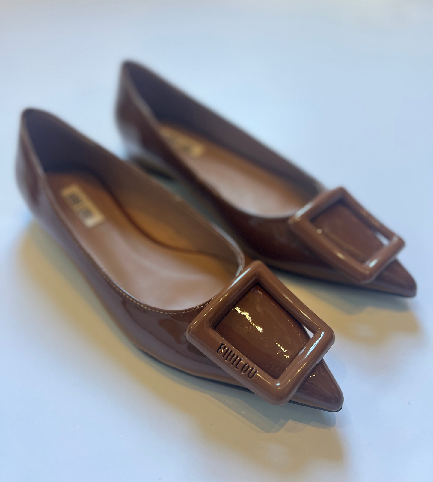 Leather Ballet Flat Brown