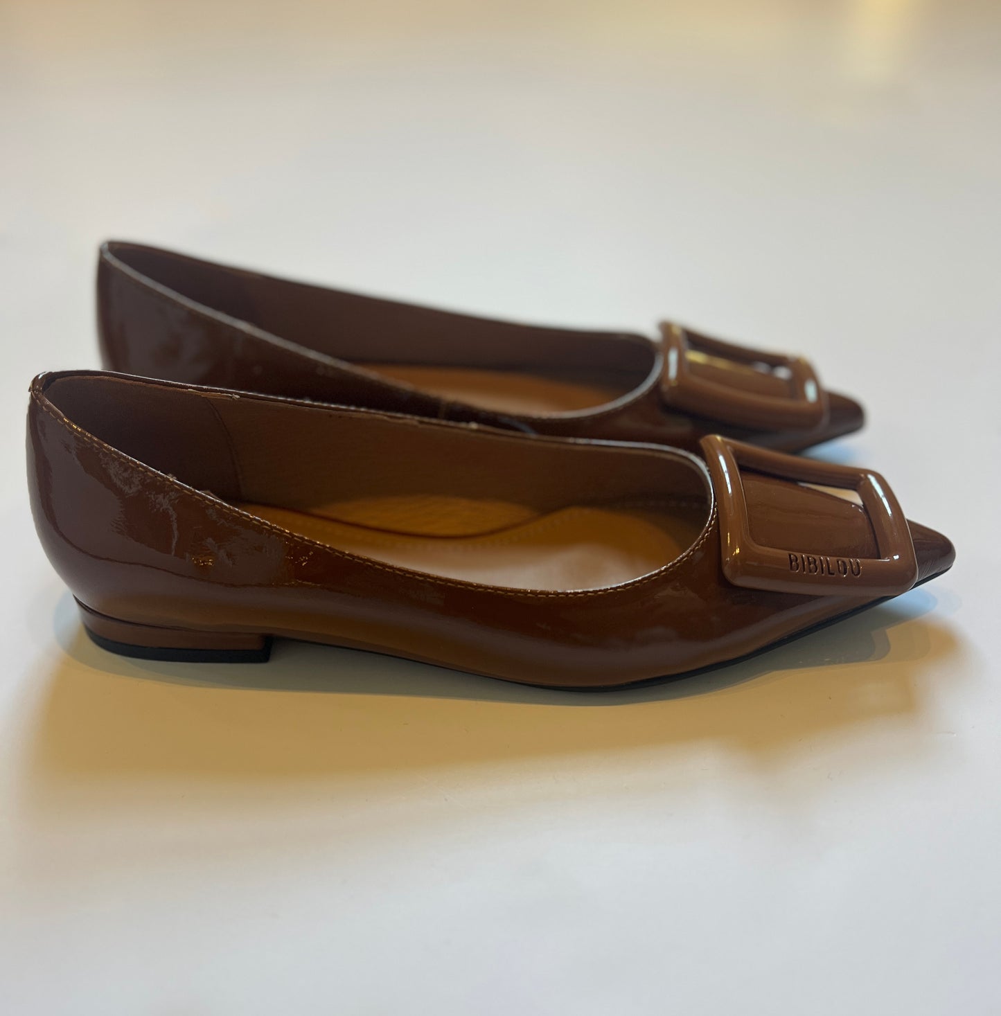 Leather Ballet Flat Brown