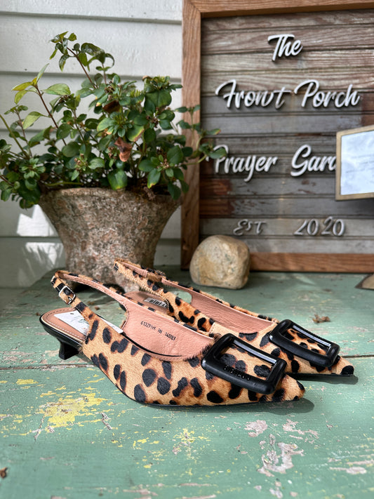 Slingback w/Kitten Heel Leopard