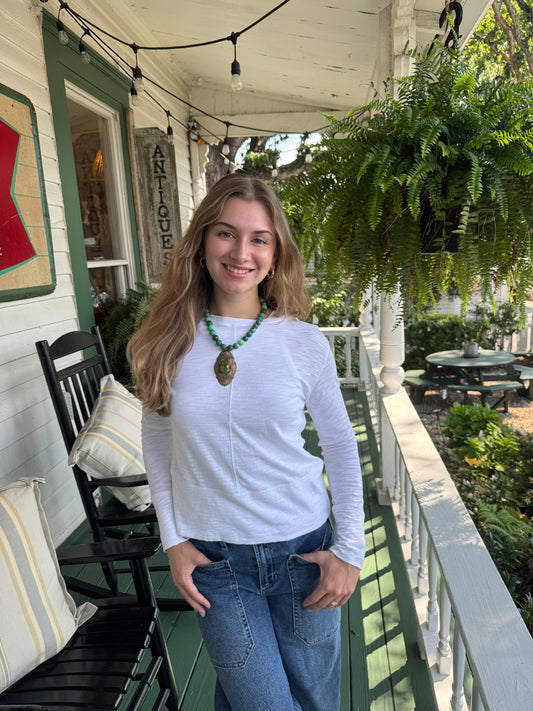 Celia Long Sleeve Shirt White