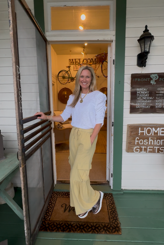 Cool Matcha Cargo Pants