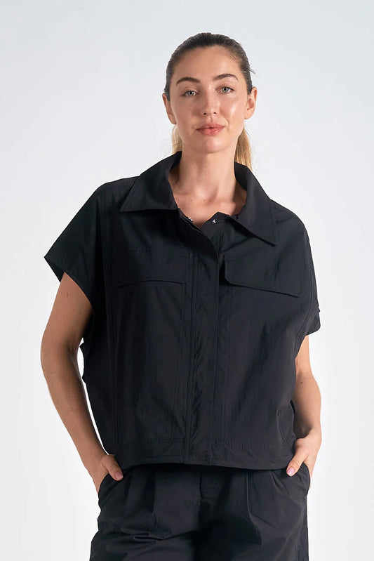 Sleeveless Front Pocket Top