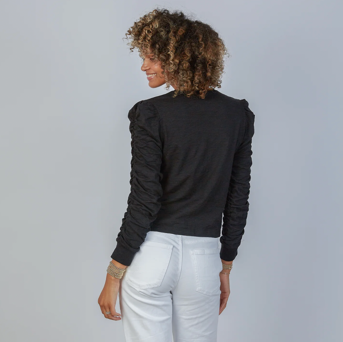 Elle Ruched Sleeve Top