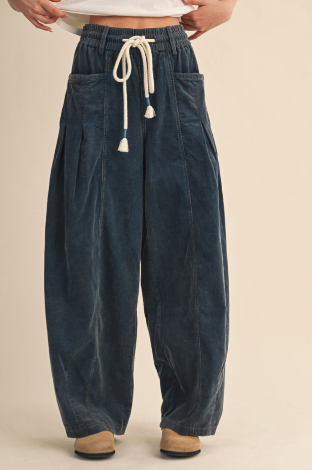Corduroy Barrel Leg Pant