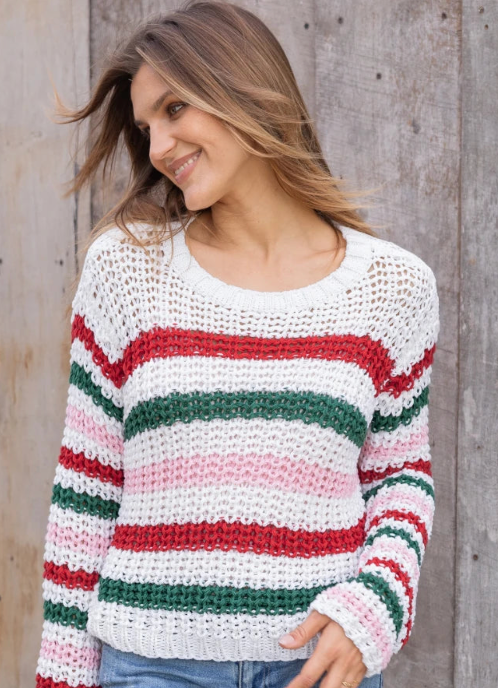 North Pole Striped Crew