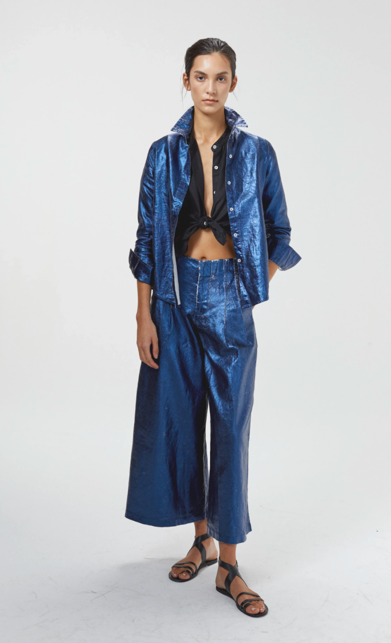 Metallic Linen Pant