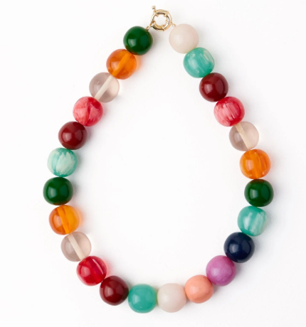 Iris Resin Bead Necklace