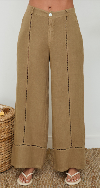 Linen Pant w/ Open Stitch