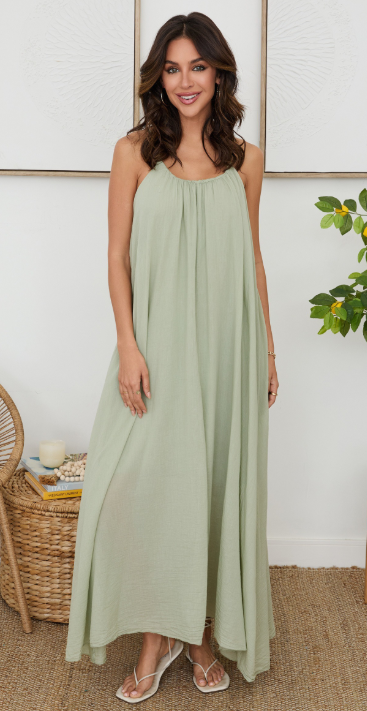 Spaghetti Strap Gauze Dress