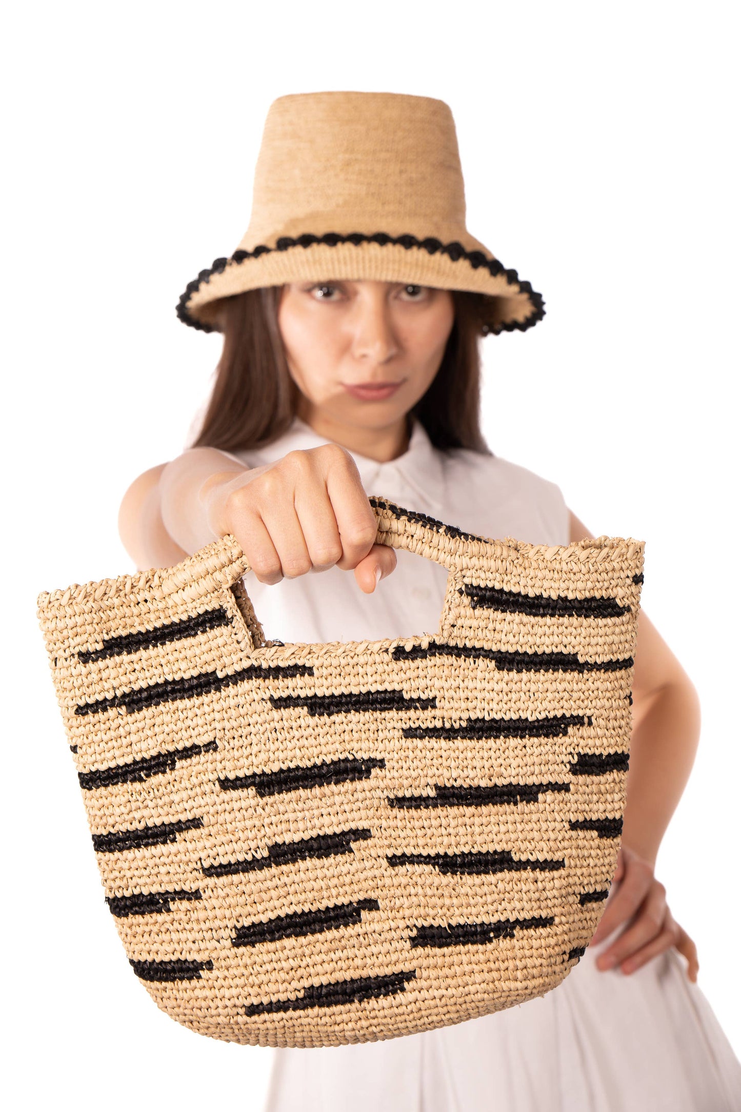 Crochet Petite Straw Basket