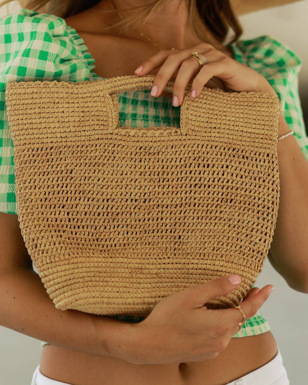 Crochet Petite Straw Basket