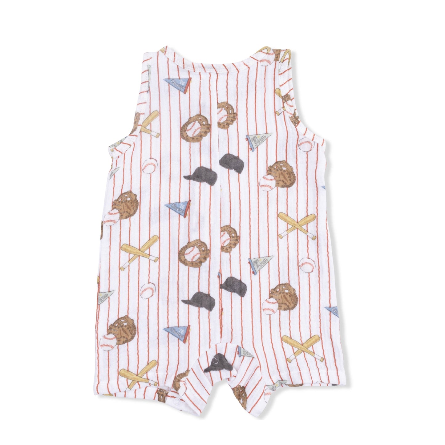 Vintage Baseball Stripe - Sleeveless Shortie Romper