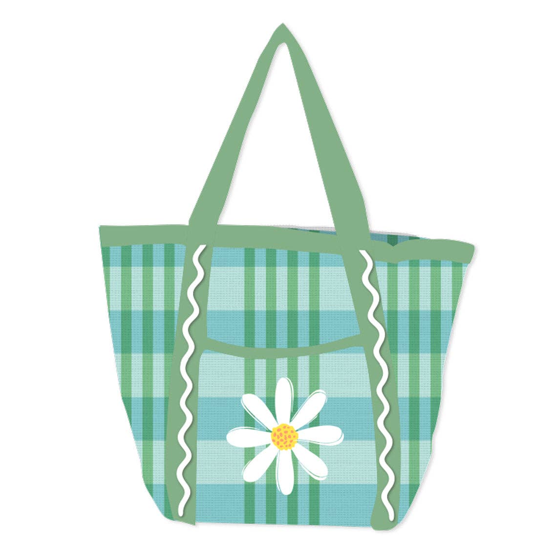 Recycled Plastic Daisy Flower Tote Bag