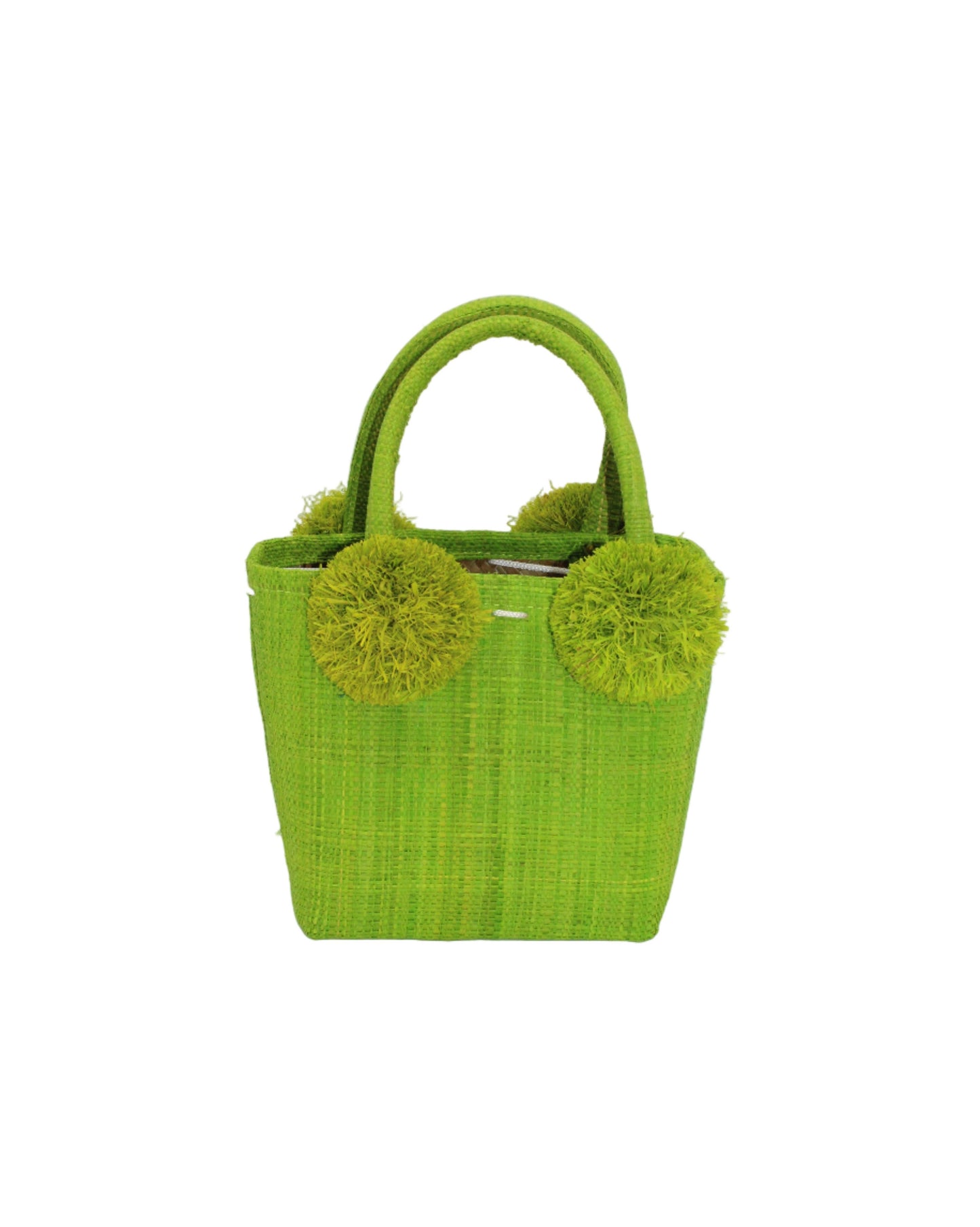 Schooner Straw Mini Bag with Pompom Accent